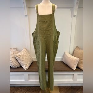 Lakhays Bohemian Olive Green Hemp Overalls - XL